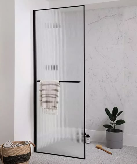 Bathroom Cute, Glass Shower Panels, Shower Screens, Dream Shower, Reeded Glass, Shower Enclosures, Bath Screens, Flute Glass, Glass Shower Doors