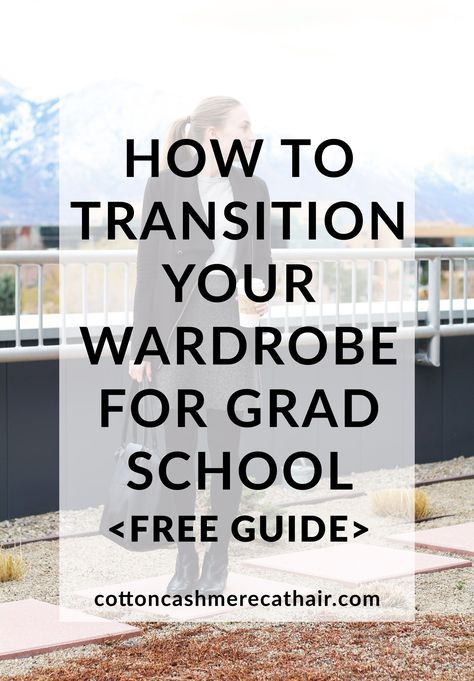 how to update your wardrobe for grad school | grad school style | what to wear in grad school | grad school fashion | graduate school outfit ideas | outfits for school | free guide | Cotton Cashmere Cat Hair Grad School Fashion, Grad School Orientation Outfit, Grad School Outfit Summer, Grad School Outfit Student Style, First Day Of Grad School Outfit, Grad School Essentials, Grad Student Outfit, Graduate School Aesthetic, Graduate School Outfits