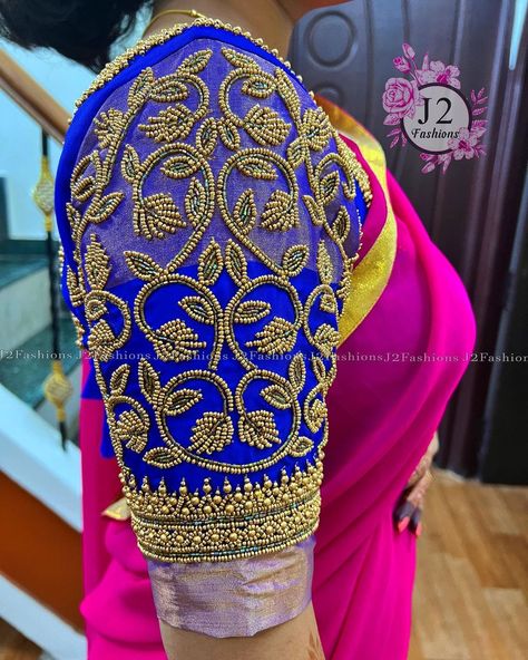 Aari Work Kodi Sleeve Design Blouse, Kodi Design Aari Work Sleeve, Kodi Model Aari Work Blouse, Kodi Aari Work Designs, Kodi Design Aari Work, Kodi Design, Sleeve Aari Work, Bridal Aari Work Blouse, Bridal Aari Work