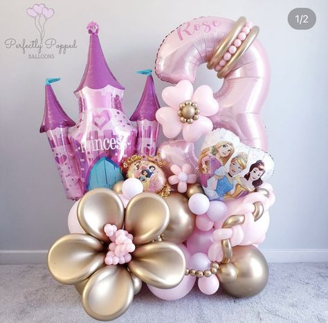 Princess Balloon Arrangement, Disney Princess Birthday Balloons, Disney Balloon Bouquet, Disney Princess Balloon Bouquet, Princess Birthday Balloons, Barbie Balloon Bouquet, Princess Balloon Bouquet, Princess Balloon Garland, Princess Balloon Decorations