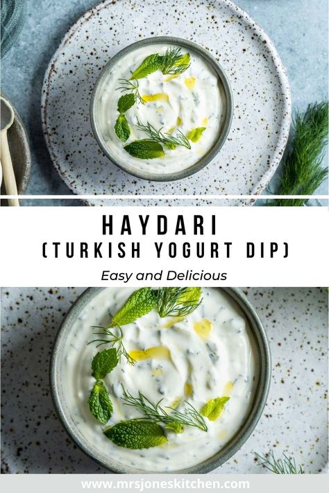 Turkish Yogurt Dip, Turkish Sauce Recipe, Turkish Appetizers Recipes, Turkish Yogurt Sauce, Turkish Side Dishes Recipe, Moroccan Yogurt Sauce, Harissa Yogurt Sauce, Middle Eastern Yogurt Sauce, Turkish Dips Sauce Recipes