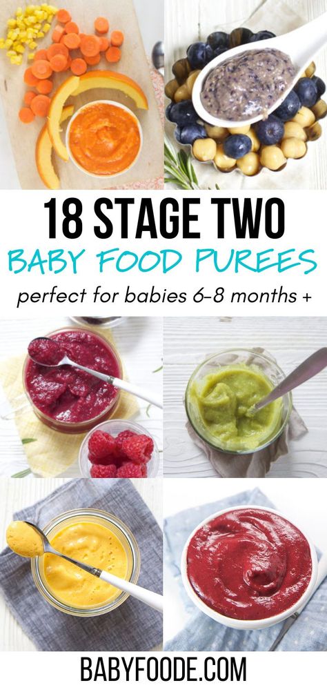 Stage 2 Baby Food Recipes, Purees For Babies, Pea Baby Food, Stage 2 Baby Food, Baby Purees, Baby Food Combinations, 6 Month Baby Food, Pureed Food, Easy Baby Food