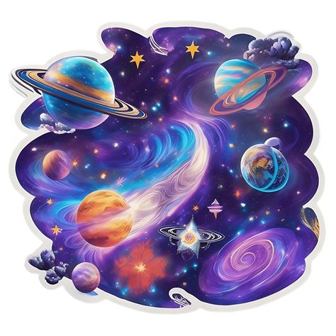 Embark on a galactic adventure with this awe-inspiring sticker! Designed to ignite your imagination, this captivating sticker features a stunning cosmic scene that will transport you to the wonders of the universe. With its vibrant colors and mesmerizing Space Wall Painting, Cool Space Tattoos, Tattoo Advice, Imagination Illustration, Cosmic Magic, Galaxy Drawings, Space Tattoos, Mystical Tattoos, Space Artwork