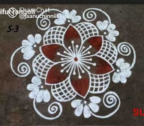 Mughullu Design, Rangoli Designs Videos, Small Kolam, Pattern Design Drawing, Easy Rangoli Designs Videos, Very Easy Rangoli Designs, Rangoli Designs Simple Diwali, Rangoli Designs Photos, Rangoli Simple