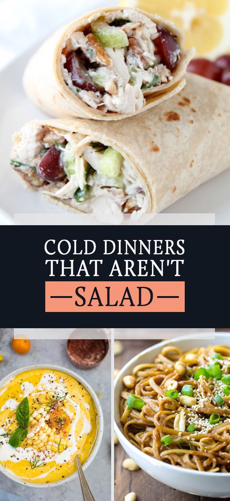 16 Cool And Refreshing Dinners That Aren't Salad Because hot food + hot weather is a bad combo. #dinnerideas Crockpot Summer, Cold Dinners, Cold Dinner Ideas, Hot Day Dinners, Hot Weather Meals, Meals Summer, Refreshing Recipes, Dinner Crockpot, Meals Dinner