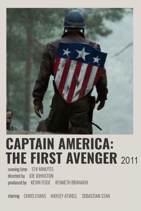 Movie Polaroids, Avengers Movie Posters, Captain America The First Avenger, Film Polaroid, Film Marvel, The First Avenger, Marvel Movie Posters, Avengers Poster, First Avenger