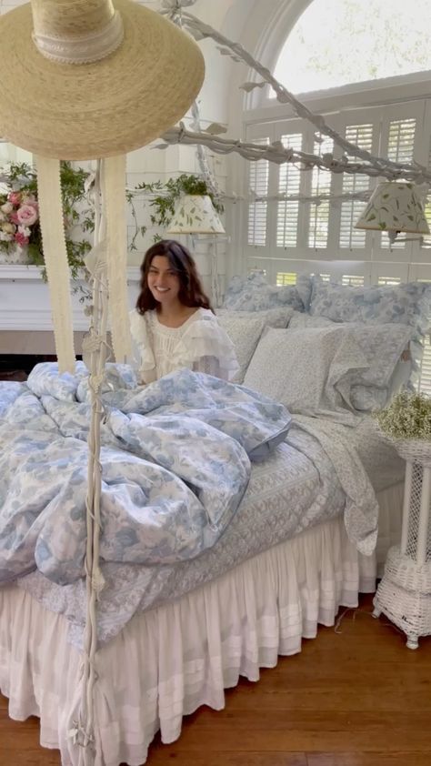 LoveShackFancy 🎀 on Instagram: “That Sunday feeling in a dreamy LoveShackFancy Bed 🦋🦋🦋” Costal Bedroom, Cowgirl Bedroom, Cowgirl Room, Coastal Granddaughter Aesthetic, Costal Granddaughter, Granddaughter Aesthetic, Fancy Bedroom, Coastal Room, Estilo Shabby Chic