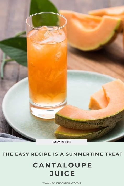 Cantaloupe Juice. Cantaloupe Juice Recipes, Cantaloupe Drink, Melon Juice Recipe, Cantaloupe Juice, Best Fruits For Diabetics, Summer Mocktail, Melon Juice, Cantaloupe Recipes, Easy Mocktails