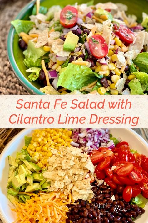 Santa Fe Salad Cheesecake Factory, Santa Fe Dressing Recipe, Chicken Santa Fe Salad, Santa Fe Salad Dressing, Santa Fe Salad Recipe, Traveling Meals, Southwestern Salad Recipes, Santa Fe Soup, Salad With Cilantro Lime Dressing