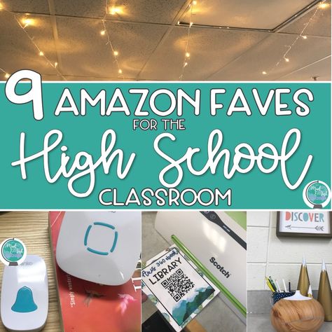 9 Amazon Back to School Products for the High School Classroom — Mud and Ink Teaching Classroom Organization High School, Algebra Classroom, High School English Classroom, High School Math Classroom, School Products, Guard Up, Classroom Decor High School, Biology Classroom, Classroom Makeover