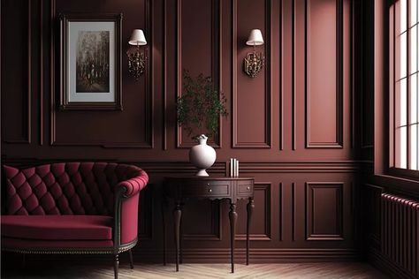 Dramatic Paint Colors, Color Drenching Interiors, Colonial Color Palette, Dining Room Color Palette, Dunn Edwards Colors, Harmony Painting, Vintage Paint Colors, 2024 Color Trends, Burgundy Walls