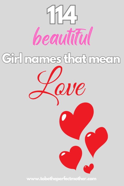 Girl names that mean love Names Meaning Heart, Name That Means Love, Names Meaning Love, Names That Mean Snow, Nicknames For Baby Girls, Dutch Girl Names, Hawaiian Girl Names, Names With Beautiful Meanings, Names That Mean Love