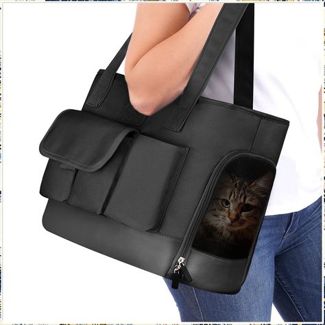 Cat Carrier, Dog Carrier, Pet Carrier, Foldable Waterproof Premium PU Leather Oxford Cloth Dog Purse, Portable Bag Carrier Fo Dog Carrier Purse, Pet Travel Carrier, Dog Purse, Dog Carrier Bag, Cat Purse, Travel Carrier, Pet Bag, Portable Bag, Cat Carrier