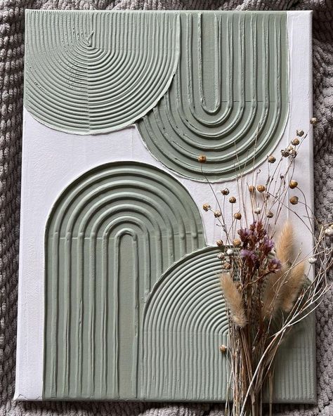 Sage Textured Art, Front Porch Concrete, 3d Templates, Floor Painting, Porch Floor, Painted Front Porches, Painting Concrete Porch, Diy Abstract Canvas Art, Plaster Wall Art