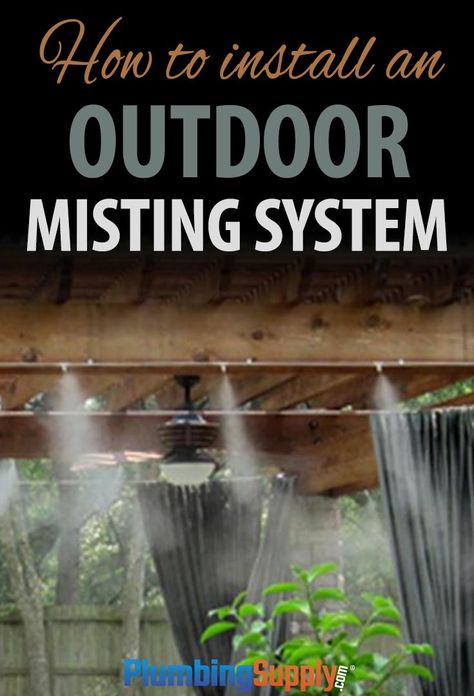 Greenhouse Misting System, Mist Irrigation System, Mist System Outdoor, Garden Misting System, Outdoor Misters Patio, Backyard Mister Ideas, Water Misters Outdoor Diy, Diy Misting System, Diy Misters For Patio