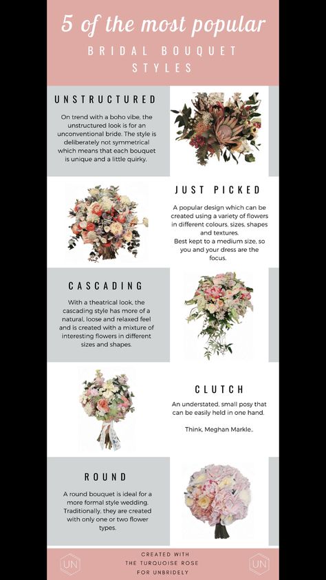 Bridesmaid Bouquet Sizes, June Bride Bouquet, Wedding Bouquet Sizes Chart, Different Wedding Bouquets, Wedding Bouquet Types, Bridal Bouquet Sizes, Types Of Bouquets Shapes, Bouquet Sizes Chart, Wedding Bouquet Shapes