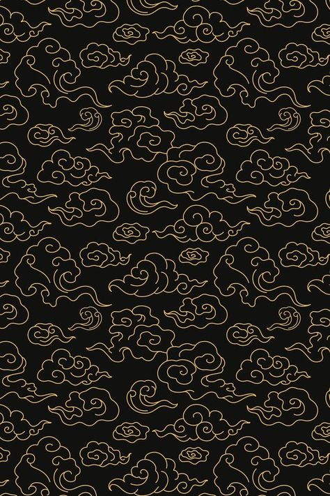 Cloud phone background, blue pattern | Free Vector - rawpixel Chinese Clouds Pattern, Japanese Cloud Pattern, Chinese Cloud Pattern, Cloud Iphone Wallpaper, Drawing Basics, Cloud Background, Japanese Background, Wallpaper Gold, Cloud Phone