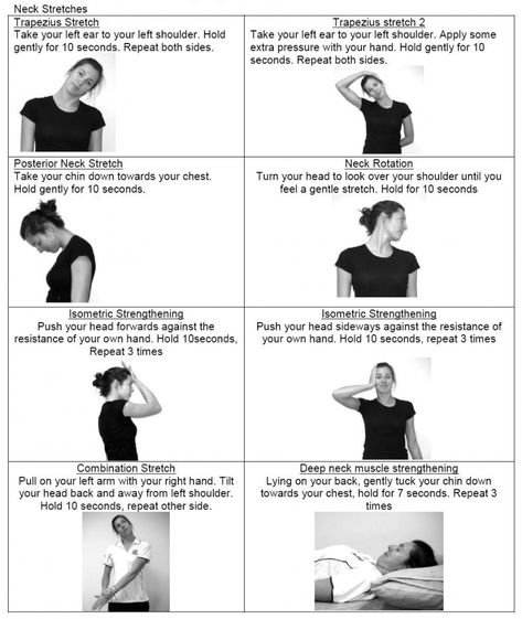 wwb_img5 Trapezius Stretch, Punkty Spustowe, Neck Pain Exercises, Neck And Shoulder Exercises, Neck Hump, Forward Head Posture, Physical Therapy Exercises, Neck Exercises, Neck Pain Relief