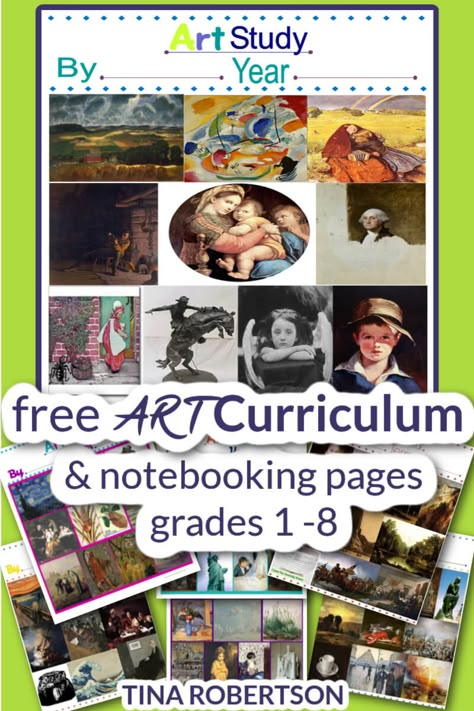 Art Curriculum Elementary, Free Homeschool Planner, Homeschool Art Curriculum, 2nd Grade Homeschool, Curriculum Planner, Notebooking Pages, Art Unit, Homeschool Music, 2nd Grade Art