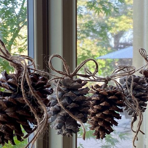 Pinecone Decorations Diy, Fall Decor Inside, Waldorf Learning, Pinecone Wreaths, Acorn Garland, Christmas Tree Decorating Tips, Winter Foliage, Cut Flower Farm, Pinecone Garland