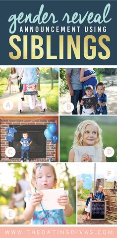 Foto Gender Reveal, Sibling Gender Reveal, Gender Reveal Pictures, Baby Gender Announcements, Simple Gender Reveal, Creative Gender Reveals, Reveal Party Games, Gender Reveal Unique, Gender Reveal Announcement