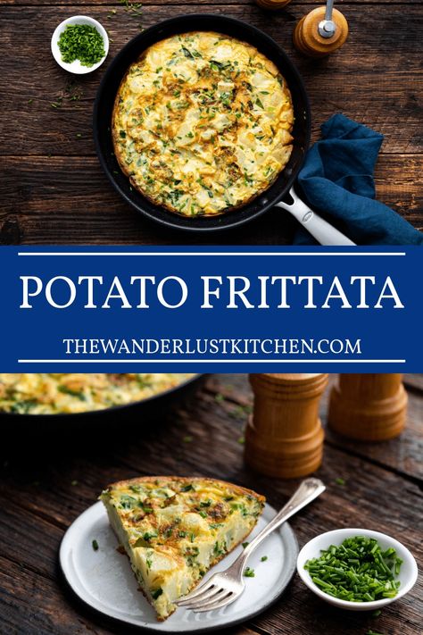 This Potato Frittata recipe is filled with eggs, cheese, spinach, and of course, potatoes. It's a flavorful breakfast choice to kickstart your day! Potatoes Spinach Egg, Frittata With Potatoes, Frittata Recipes Potato, Spinach Potato Frittata, Basic Frittata Recipe, Potato Frittata Recipes, Homemade Breakfast Recipes, Potato Frittata, Spinach Breakfast