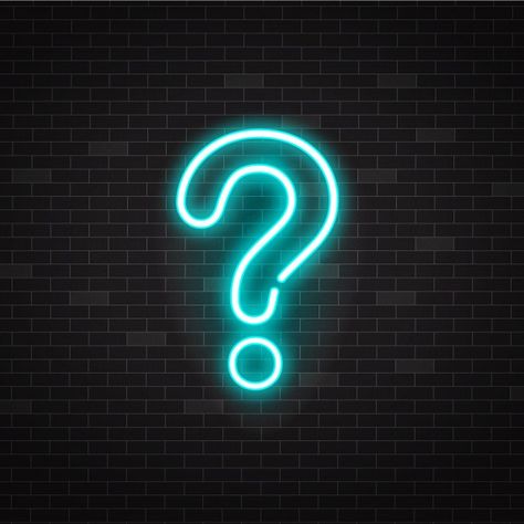 Question Mark Aesthetic, Green Question Mark, Neon Art, Question Mark, Neon Lights, Neon Sign, Aesthetic Wallpaper, Premium Vector, Ios