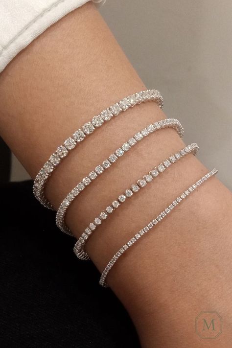 Natural Diamond Tennis Bracelets in 5.56 ct, 2.73 ct, 1.90 ct, 0.84 ct Couple Ring Design, Jewelry Accessories Ideas, Dope Jewelry, Tennis Bracelet Diamond, Couple Rings, Diamond Bracelets, High Jewelry, Tennis Bracelet, Minimalist Jewelry