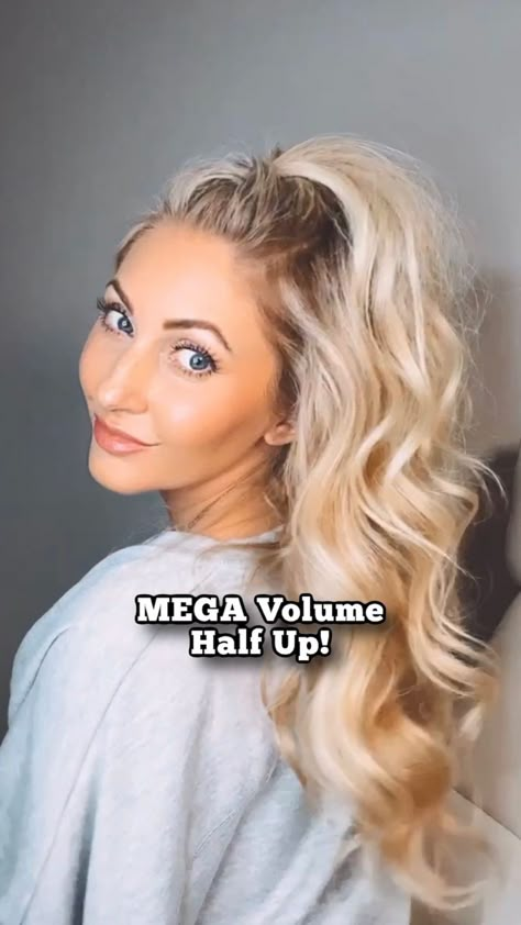 Pulling Front Of Hair Back, Easy Way To Pull Hair Back, Part Hair Up Hairstyles, Half Up Half Down Hair Thinning, Top Bump Hair Hairstyles, Cute Hair Pulled Back, Easy Pull Back Hairstyles For Long Hair, Front Of Hair Pulled Back, Pull Hair Back From Face