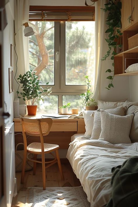 Luxury Dorm Room, Cozy Small Bedrooms, Small Dorm Room, Small Dorm, Cozy Dorm Room, Dorm Inspo, Cozy Room Decor, Tiny Bedroom, College Dorm Room