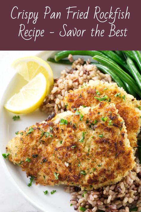 Rock Fish Recipe Grilled, Pan Seared Rockfish, Rock Fish Recipe Healthy, Fried Rockfish Recipes, Rock Cod Fish Recipes, Rockfish Recipes Pan Seared, Rockfish Recipes Baked, Rockfish Recipe, Pan Fried Fish Recipes