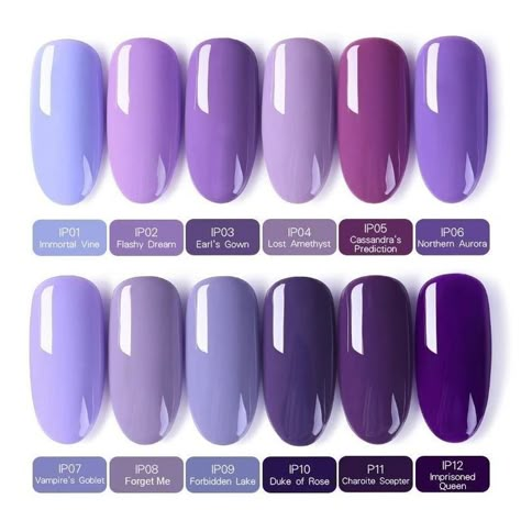 Nail Paint Shades, Gel Set, Gel Nail Colors, Gel Lacquer, Fancy Nails, Pretty Acrylic Nails, Chic Nails, Nail Gel, Purple Nails