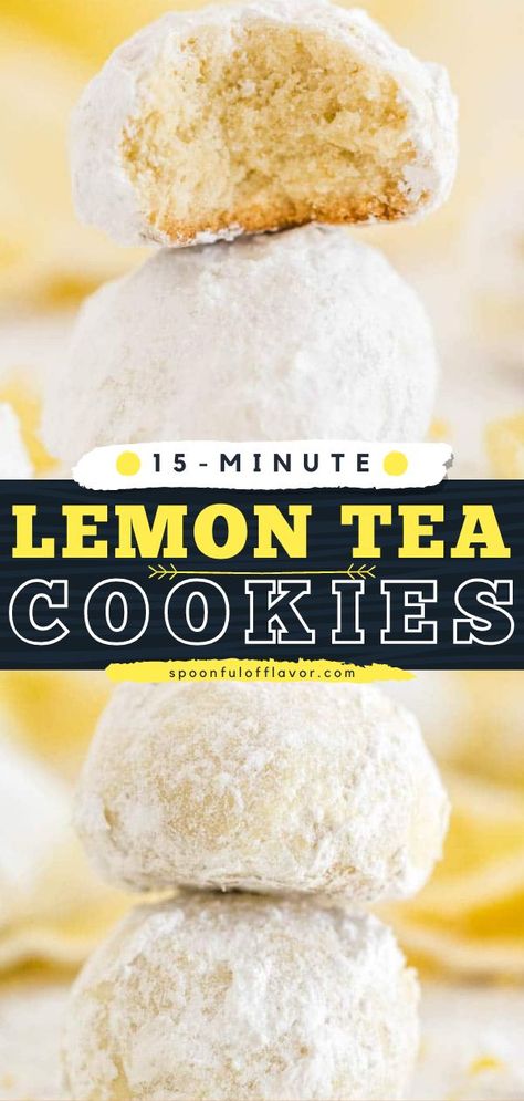 Lemon Tea Cookies Recipe, Lemon Tea Cookies, Easter Dessert Ideas, Tea Cookies Recipe, Dessert Lemon, Lemon Cookies Easy, Tea Party Cookies, Tea Party Desserts, Lemon Tea Cake