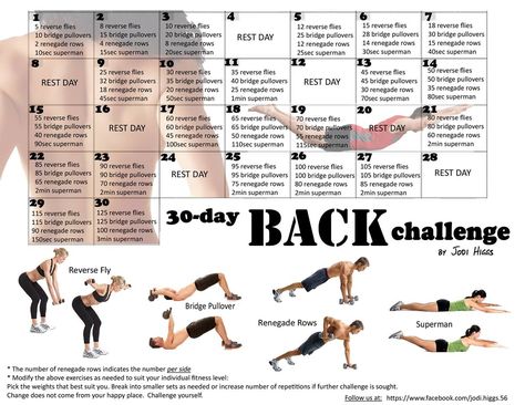 30 day challenge 30 Day Back Challenge, Back Challenge, Workout Challenges, 30 Day Challenges, Burning Workout, 30 Day Fitness, Fitness Challenges, 30 Day Workout Challenge, Back Exercises