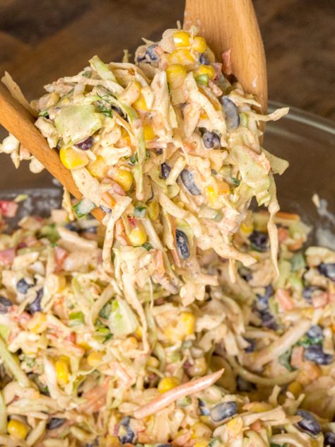 Corn Coleslaw, Keto Chocolate Chip Cookies, Mexican Corn, Slaw Recipes, Recipes Salads, Hash Browns, Side Recipes, Mexican Dishes, Mexican Recipes