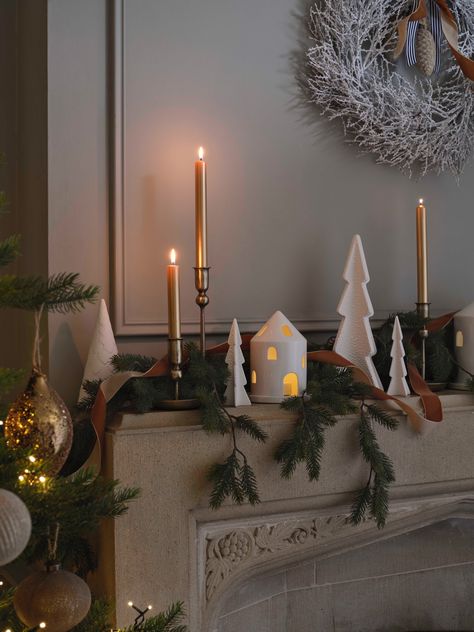 What colour palette are you embracing this year? Our brass candlesticks and gold dinner candles effortlessly complement any scheme, adding a touch of elegance to your decor. Christmas Decorations Window Sill, Christmas Window Sill Decorations, Christmas Window Sill Decor, Christmas Houses Display, Window Sill Christmas Decor, Christmas Window Sill, Christmas Candle Display, Christmas Sideboard Decor, Trulli Houses