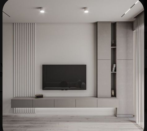 Living Room Wall Units, Tv Unit Interior Design, Latest Living Room Designs, Home Hall Design, Tv Room Design, Living Room Design Inspiration, Tv In Bedroom, 아파트 인테리어, Tv Wall Unit