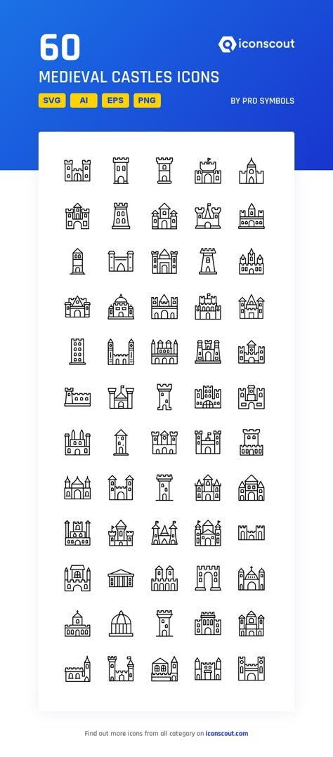 Castle Icon Design, Fantasy Map Castle Icon, Fantasy Map Drawing Ideas Castle, Fantasy Map Icons Castle, Castle Sketch Simple, Upside Down Kingdom, Medieval Map, Medieval Symbols, Castle Sketch