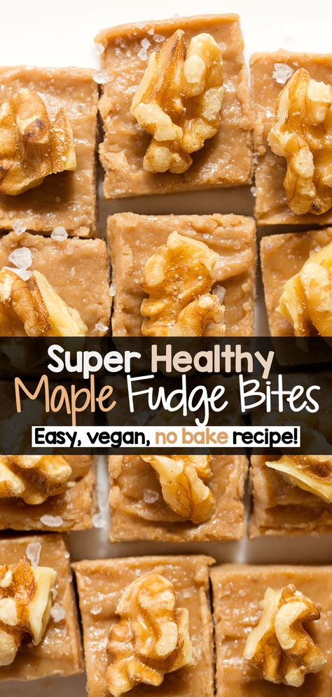 Easy Healthy Snack Maple Fudge Bites Recipe Old Fashioned Maple Fudge Recipe, Maple Fudge Recipe, Maple Fudge Recipes, Fudge Bites, Freezer Fudge, Healthy Fudge, Maple Fudge, Easy Healthy Snack, Apple Cider Donuts Baked