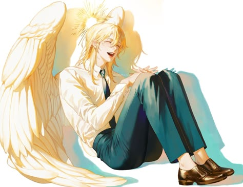 Male With Wings Art, Angel Art Male, Angel Boy Art, Angel Oc Ideas, Male Angel Oc, Angel Drawing Reference, Angel Oc Male, Angel Oc Art, Angel Oc