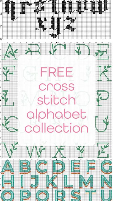 cross stitch alphabet collection (free) - Craft with Cartwright Free Cross Stitch Alphabet Fonts, Cross Stitch Anchor Pattern, Counted Cross Stitch Alphabet Patterns Free, Xstitch Alphabet Free Pattern, Free Cross Stitch Letters Fonts, Alphabet Cross Stitch Pattern Free, Embroidered Letters Alphabet Initials, Alphabet Cross Stitch Letters Free, Simple Cross Stitch Alphabet