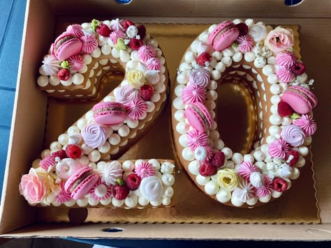 22 Cupcake Cake Number, 20 Number Cake, Number 20 Cake, 20birthday Ideas, 21 Number Cake, 20th Birthday Ideas Decoration, 20th Birthday Cake Ideas, 20th Bday Cake, 20th Birthday Cake