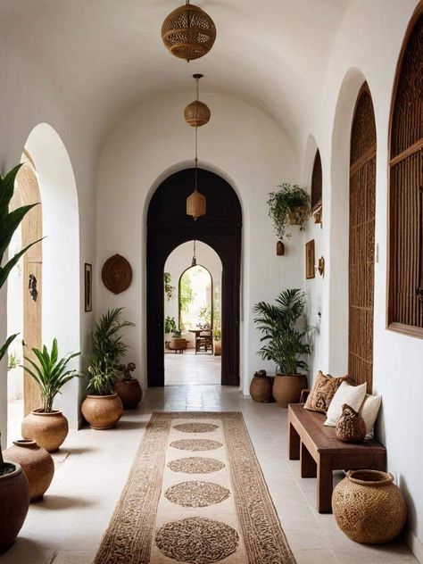 Spanish Villa Aesthetic Interior, Spanish Tile Aesthetic, Contemporary Spanish Exterior, Mexico Homes Design, Hacienda Inspired Homes, Spanish European Home, Spanish Style Homes Backyard, Modern Medditerean Decor, Spanish Style Townhouse