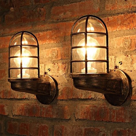 Lamp | Wish Vintage Wall Lighting, Clay Lamp, Balcony Lights, Lampe Steampunk, Basement Man Cave, Unique Wall Lights, Vintage Wall Lamp, Balcony Lighting, Outdoor Lighting Fixtures