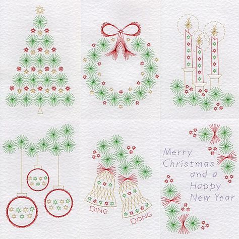 Stitching Cards – Make hand stitched greetings cards Stitch Paper, Embroidery Cards Pattern, Card Stitching, Embroidery On Paper, Stitch Cards, Embroidery Cards, Stitching Cards, Christmas Patterns, Card Pattern