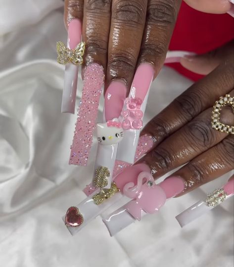 Xxl Nails, Xl Nails, Fye Nails, Long Acrylic Nail, Long Square Nails, Nails Coffin Short, Long Acrylic Nail Designs, Colorful Nail, Cute Acrylic Nail Designs