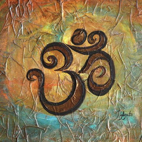 ૐ OM ૐ ૐ AUM ૐ  Painting - Aum by Agata Lindquist Aum Painting, Om Symbol Painting, Om Painting, Aum Sign, Aum Symbol, Om Meditation, Make Paint, Hari Om, Om Aum