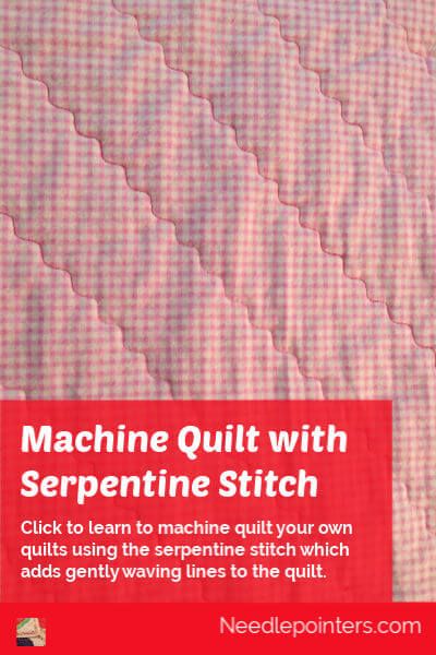 Top Stitching A Quilt, Serpentine Quilting Stitch, Quilt Stitch Patterns Easy, Easy Machine Quilting Designs, Serpentine Stitch Quilting, How To Machine Quilt For Beginners, E2e Quilting Designs, Serpentine Quilting, Straight Line Quilting Ideas