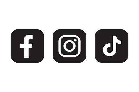 Instagram And Tiktok Logo, Facebook Instagram Tiktok Logo, Facebook Logo Vector, Log Instagram, Logo Real Madrid, Youtube Logo Png, Facebook And Instagram Logo, Threads Instagram, Logo Ig