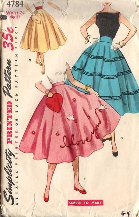 Barbie Products, Patterns Skirt, Circle Skirt Pattern, 1950s Woman, Sewing Coat, Applique Skirt, Circular Skirt, Skirt Inspiration, Circle Skirts